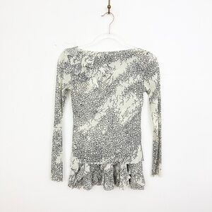 Vintage Vivienne Tam Sheer Mesh Abstract Print Top & Skirt Set